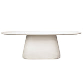 Turell Ivory Finish Outdoor Dining Table